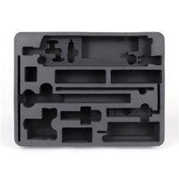 Boîte à outils en mousse EVA personnalisée noire découpée Plateau antistatique pour emballage Matériau de protection et de rembourrage Boîte à outils CNC en mousse