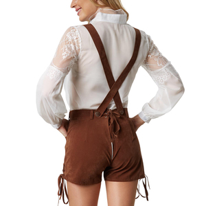 Design Your Own Custom Made <b>Women</b> <b>Lederhosen</b> Shorts Fully Customized Adult Size Solid Color <b>Women</b> Bavarian <b>Lederhosen</b> Suede - Product Image 2