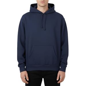 Sweat à capuche en polaire bleu marine unisexe de qualité supérieure |   Pull en coton-polyester teint en pièce à 3 extrémités, 340 GSM |   Surdimensionné - Product Image 3