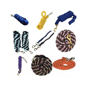 Custom Length Cotton Equestrian Horse Riding <b>Lead</b> <b>Rope</b> Soft Handmade Braided Durable Comfortable Green Custom Logo Custom Design - Product Image 4