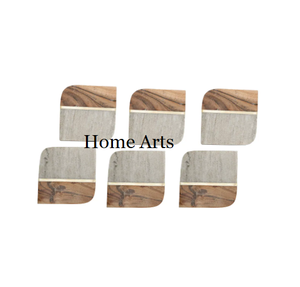 Ensemble de sous-verres en bois au design tendance, de qualité supérieure, taille personnalisée, par Home Arts - Product Image 3