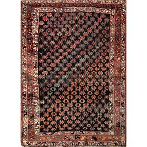 Alfombra Kiaan Azul de Lana Anudada a Mano Pae-5259 con Patrón Geométrico para Sala de Estar, Rectangular de 9x12, para Decoración del Hogar y Pasillo - Product Image 1