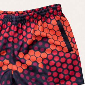 Custom 100% Polyester Draw String Sublimation Footy <b>Shorts</b> Breathable <b>Rugby</b> Football Wear <b>with</b> Zipper <b>Pockets</b> for Men & Women - Product Image 5