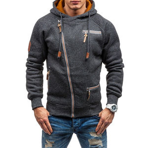 Sudadera con Capucha y Cremallera para Hombre, con Logotipo Personalizado Bordado, Forro Polar de Invierno, 100% Algodón, Chaqueta Deportiva para Gimnasio - Product Image 6