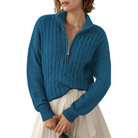 Pull à capuche zippé pour femme en tissu respirant au crochet, col boutonné, séchage rapide, modèle BD
