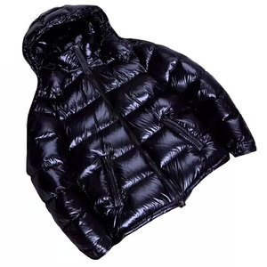 Veste matelassée à capuche brillante décontractée de haute qualité OEM pour hommes saison d'hiver bas quantité minimale de commande vente en gros de vestes matelassées personnalisées - Product Image 3