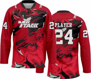 OEM personalizado 2025 de alta calidad de poliéster de hockey sobre hielo Jersey ropa deportiva para adultos al por mayor - Product Image 3