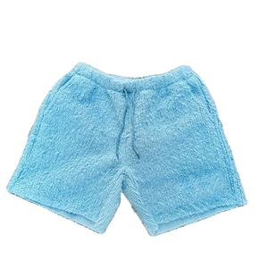 Personnalisé 100% Polyester Solide Surdimensionné Sous Le Genou Cordon Streetwear Fluffy Fuzzy Kinit Shorts Pantalon Hommes - Product Image 5