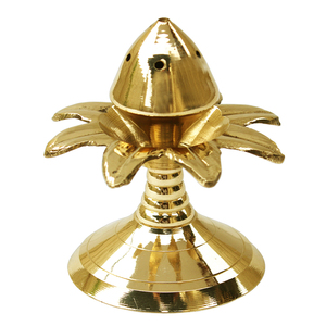 Support attrayant et religieux en laiton Pooja Agarbatti avec attrape-cendres-support de bâton d'encens en laiton pour Pooja dernière arrivée Avail - Product Image 5
