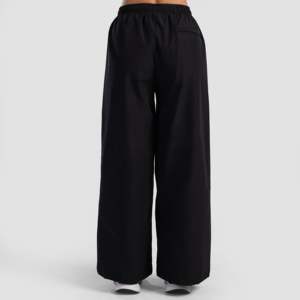 Limitless <b>Black</b> High Waist Track <b>Pants</b> XL Size Woolen Woven Baggy Hip Hop Customizable Side Stripe Pleat Color Pattern Stripe - Product Image 3