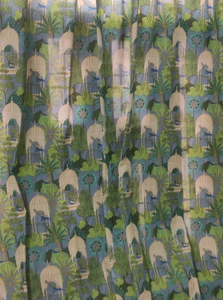 Elegante diseño personalizado Pavo Real gris Floral impreso algodón varilla bolsillo cortinas hermosa ventana Decoración Luz completa sombreado para - Product Image 4