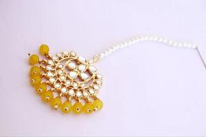 Indian Manufacturer Mother of <b>Pearl</b> Alloy <b>Pearl</b> Gold Plated Multi Color Ethnic Kundan <b>Choker</b> Necklace Bridal Fashion Jewelry - Product Image 4