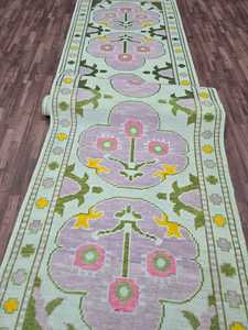 CarpetRugs Antiguo Oushak Lana Alta calidad Anudado a mano 3,1x12,1 Runner Vintage 3x10 3x18 3x30 Alfombra de sala de estar para cualquier espacio - Product Image 3