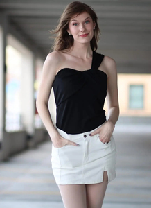 Mini-jupe tendance taille haute pour femmes, style doux en denim pour des looks du jour au soir, pour toutes les saisons - printemps, été, automne, hiver - Product Image 6