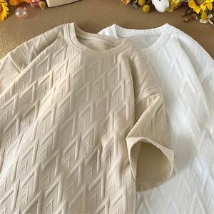 T-shirt pour homme sur mesure, délavé à l'acide, surdimensionné, motif formel sur le devant, tissu en coton peigné, poids lourd, délavé à l'acide - Product Image 3