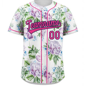 Gran oferta, camisetas de béisbol sublimadas personalizadas, ropa deportiva transpirable con botones, diseño impreso para hombres - Product Image 4