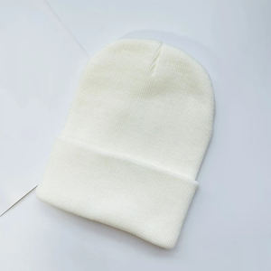 Gorro con puños acanalados de Color sólido, gorro de punto acrílico cálido para invierno para hombres y mujeres, uso diario informal - Product Image 3