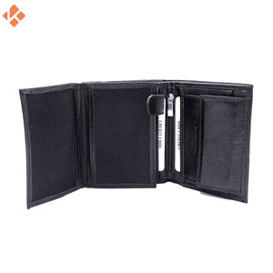 Cartera de cuero minimalista para hombre 2024, PU personalizada de alta calidad, tamaño de viaje pequeño, cierre abierto, patrón de rayas, forro de poliéster - Product Image 6