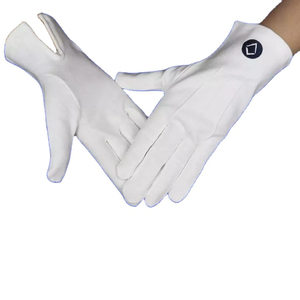 Gants maçonniques de haute qualité 100% coton avec broderie, couleurs et logo personnalisables, gants de sport respirants pour les francs-maçons - Product Image 2