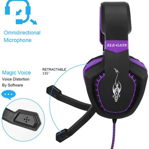 Casque de jeu spécialisé avec microphone LED intégré pour les jeux vidéo - Product Image 3