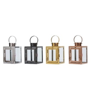 Lanternes en verre de prix usine avec le matériel en laiton fait des lanternes à la mode conçues pour des utilisations de décoration par l'exportateur - Product Image 2