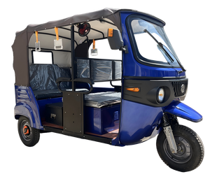 Tuk Tuk Eléctrico para 4 Pasajeros, Triciclo Eléctrico de Dos Filas con Cabina Cerrada - Product Image 3