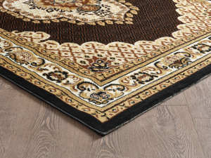 Tapis turc de luxe, fabriqué à la machine, en PP BCF, noir, premium, pour salon, provenant d'un fabricant de Gaziantep. - Product Image 3