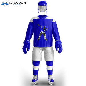 Ensemble d'uniformes de hockey sur glace pour hommes, style 2022, personnalisé, sublimation, qualité supérieure, séchage rapide, respirant, logo personnalisé, Raccoon Sports - Product Image 5