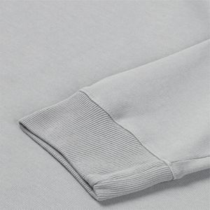 Camiseta de manga larga sin costuras suelta personalizada para hombre Camiseta de algodón de alta calidad con cuello redondo Cuello redondo Botón de tela de rizo de invierno Logotipo impreso - Product Image 4