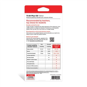 2025 công cụ Texas đến chứng khoán mới nhất TI-84 cộng với CE Python-Màu sắc đồ họa máy tính-Trắng - Product Image 4