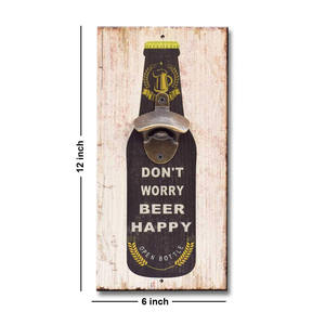 Abrebotellas de cerveza de madera montado en la pared para Bar, hogar, Abrebotellas de estilo retro de madera, abrelatas barra creativa de AYAANS - Product Image 2