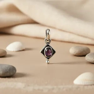 925 <b>Silver</b> Gemstone Pendant for Women Daily Wear Jewelry with Rhodium Plating Rose Gold and Platinum GIA Certified - Product Image 2