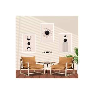 Marco de impresión de calidad desvanecida de color geométrico Juego de mesa MDF de 3 piezas Impresiones DE ARTE elegantes - Product Image 4