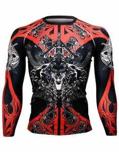 2024 Rash Guard MMA personnalisé avec manches courtes longue longueur votre Logo-a Design personnalisé Jiu-Jitsu Logo Rash Guard - Product Image 4
