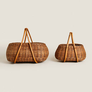 Panier tissé pour pique-nique camping rotin quantité en vrac paniers de pique-nique tailles personnalisées marque privée accepter - Product Image 2