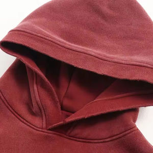 Hot Selling Best <b>Sale</b> Embroidered Custom Logo Oversized Pullover Hoodies Men 100% Cotton <b>Washed</b> Winter Warm <b>Lined</b> Solid Pocket - Product Image 2