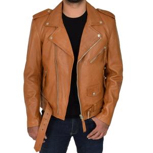 Vestes en cuir personnalisables pour hommes de High Street Ceinture teintée de couleur unie Poches à glissière noires Motif de lettres Service OEM Pakistan - Product Image 2