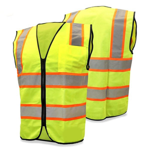 Gilet de sécurité haute visibilité réfléchissant en polyester/coton pour hommes, vêtements de travail, anti-poussière, construction, gilet de sécurité pour hommes - Product Image 1