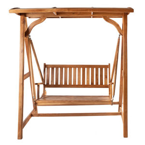 ชิงช้าไม้สักแข็ง Alena สำหรับตกแต่งกลางแจ้งตามธรรมชาติ - Product Image 6
