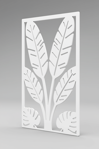 Decorative CNC Cut PVC Privacy Screen Room Divider Panel Tropical Screen 600 x 1000 mm Made in Germany - Product Image 1