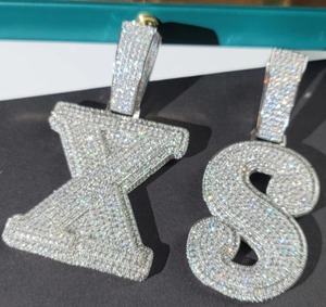 925 Sterling Silver Moissanite diamond Pendant Hip Hop Jewelry Customize Diamond pendant - Product Image 2