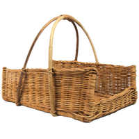 Panier de luxe en rotin naturel tissé à la main du Vietnam avec poignées nouveau style de stockage décoratif pour les achats et les conteneurs ménagers