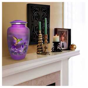 Urnes de crémation en métal en forme de coeur Urne funéraire commémorative faite à la main Exportateur Fabricant Inde - Product Image 4