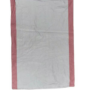 Bolsa tejida de PP ecológica personalizable con tira roja para envasado de harina, uso de fertilizante de alimentación con logotipo personalizable - Product Image 1