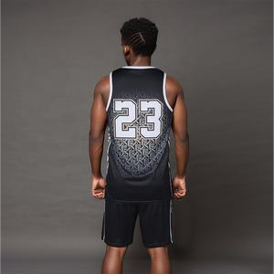 Impression entièrement personnalisée, dernière collection, uniforme de basket-ball grande taille, 100% polyester, antibactérien, respirant, sans manches - Product Image 2