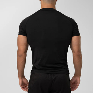Fabricante al por mayor camiseta para hombre transpirable en blanco Delgado personalizado hombres cuello redondo sólido hombres Muscle Fit 100% algodón ajuste suelto - Product Image 6