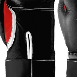 Professional <b>Black</b> Red <b>Leather</b> Boxing <b>Gloves</b> Velcro Wrist Training Sparring <b>Gloves</b> for Men and <b>Women</b> - Product Image 3