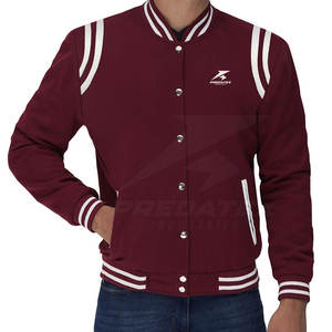 Chaqueta Letterman de Invierno Ecológica y Transpirable con Cuello Alto y Logotipo Personalizado en la Parte Delantera, MOQ Bajo, para Unisex - Product Image 4