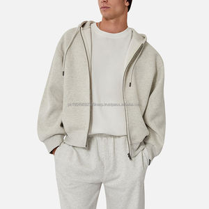 Ensemble de survêtement de sport pour homme, veste en coton légère et recyclable, sweat-shirt, pantalon de jogging, 2 pièces, fermeture éclair intégrale - Product Image 4