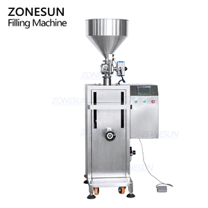 Máy Bơm Piston Động Cơ Servo Bán Tự Động ZONESUN Nước Ép Mứt Lỏng Kem Mỹ Phẩm Nước Sốt Nóng Máy Chiết Rót Chai - Product Image 6